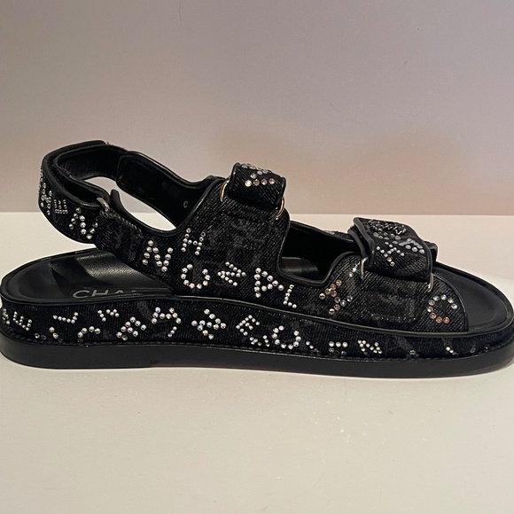 Chanel Dad Sandals Limited Edition Decorated in Crystals - Picture 1 of 8